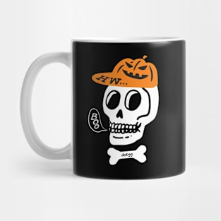 skull with pumpkin cap Mug